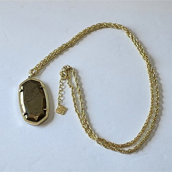 KENDRA SCOTT PYRITE AND GOLD RAE NECKLACE‎ - Picture 1 of 9